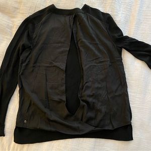 Lululemon open back black sweater